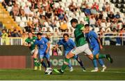 14 June 2022; Conor Coventry of Republic of Ireland scores his side's first goal, a penalty, during the UEFA European U21 Championship Qualifying group F match between Italy and Republic of Ireland at Stadio Cino e Lillo Del Duca in Ascoli Piceno, Italy. Photo by Eóin Noonan/Sportsfile