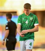14 June 2022; Mark McGuinness of Republic of Ireland reacts after his side's defeat in the UEFA European U21 Championship Qualifying group F match between Italy and Republic of Ireland at Stadio Cino e Lillo Del Duca in Ascoli Piceno, Italy. Photo by Eóin Noonan/Sportsfile