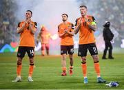 14 June 2022; Republic of Ireland players, from left, Alan Browne, Jayson Molumby and James McClean after the UEFA Nations League B group 1 match between Ukraine and Republic of Ireland at LKS Stadium in Lodz, Poland. Photo by Stephen McCarthy/Sportsfile