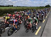 15 June 2022; Paul-Antoine Hagan, left, and Rory Townsend of Team Ireland make their along the Dublin Road to Athy together amongst the Peloton during Stage 1 of the Rás Tailteann 2022 at Horse and Jockey in Parkstown, Tipperary. Photo by David Fitzgerald/Sportsfile