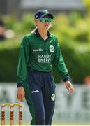 14 June 2022; Gaby Lewis of Ireland during the Women's one day international match between Ireland and South Africa at Clontarf Cricket Club in Dublin. Photo by George Tewkesbury/Sportsfile