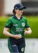 14 June 2022; Sophie MacMahon of Ireland during the Women's one day international match between Ireland and South Africa at Clontarf Cricket Club in Dublin. Photo by George Tewkesbury/Sportsfile