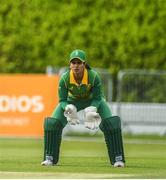 14 June 2022; Trisha Chetty of South Africa during the Women's one day international match between Ireland and South Africa at Clontarf Cricket Club in Dublin. Photo by George Tewkesbury/Sportsfile