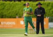 14 June 2022; Shabnim Ismail of South Africa during the Women's one day international match between Ireland and South Africa at Clontarf Cricket Club in Dublin. Photo by George Tewkesbury/Sportsfile