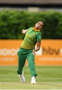 14 June 2022; Shabnim Ismail of South Africa during the Women's one day international match between Ireland and South Africa at Clontarf Cricket Club in Dublin. Photo by George Tewkesbury/Sportsfile