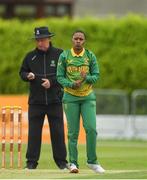 14 June 2022; Raisibe Ntozakhe of South Africa during the Women's one day international match between Ireland and South Africa at Clontarf Cricket Club in Dublin. Photo by George Tewkesbury/Sportsfile