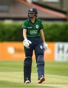 14 June 2022; Gaby Lewis of Ireland during the Women's one day international match between Ireland and South Africa at Clontarf Cricket Club in Dublin. Photo by George Tewkesbury/Sportsfile