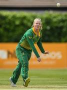 14 June 2022; Delmari Tucker of South Africa during the Women's one day international match between Ireland and South Africa at Clontarf Cricket Club in Dublin. Photo by George Tewkesbury/Sportsfile