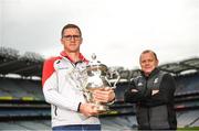 16 June 2022; Sligo manager Tony McEntee and Cavan manager Mickey Graham at a GAA media event ahead of this Sunday’s Tailteann Cup semi-finals double header at Croke Park in Dublin. Photo by Eóin Noonan/Sportsfile