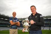 16 June 2022; Westmeath manager Jack Cooney and Offaly manager John Maughan at a GAA media event ahead of this Sunday’s Tailteann Cup semi-finals double header at Croke Park in Dublin. Photo by Eóin Noonan/Sportsfile