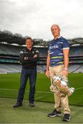 16 June 2022; Offaly manager John Maughan and Westmeath manager Jack Cooney at a GAA media event ahead of this Sunday’s Tailteann Cup semi-finals double header at Croke Park in Dublin. Photo by Eóin Noonan/Sportsfile