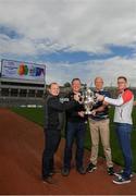 16 June 2022; In attendance at a GAA media event ahead of this Sunday’s Tailteann Cup semi-finals double header is, from left, Cavan manager Mikey Graham, Westmeath manager Jack Cooney, Offaly manager John Maughan and Sligo manager Tony McEntee at Croke Park in Dublin. Photo by Eóin Noonan/Sportsfile