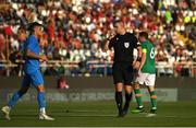14 June 2022; Referee Gergo Bogár during the UEFA European U21 Championship Qualifying group F match between Italy and Republic of Ireland at Stadio Cino e Lillo Del Duca in Ascoli Piceno, Italy. Photo by Eóin Noonan/Sportsfile