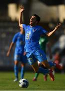 14 June 2022; Fabiano Parisi of Italy reacts to a foul during the UEFA European U21 Championship Qualifying group F match between Italy and Republic of Ireland at Stadio Cino e Lillo Del Duca in Ascoli Piceno, Italy. Photo by Eóin Noonan/Sportsfile