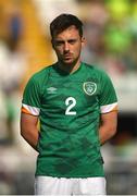 14 June 2022; Lee O'Connor of Republic of Ireland during the UEFA European U21 Championship Qualifying group F match between Italy and Republic of Ireland at Stadio Cino e Lillo Del Duca in Ascoli Piceno, Italy. Photo by Eóin Noonan/Sportsfile