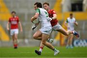 12 June 2022; Cian Sheehan of Limerick in action against Cathail O’Mahony of Cork during the GAA Football All-Ireland Senior Championship Round 2 match between between Cork and Limerick at Páirc Ui Chaoimh in Cork. Photo by Eóin Noonan/Sportsfile