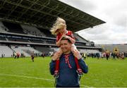 12 June 2022; Intercounty referee Colm Lyons with his daughter Aisling after the GAA Football All-Ireland Senior Championship Round 2 match between between Cork and Limerick at Páirc Ui Chaoimh in Cork. Photo by Eóin Noonan/Sportsfile