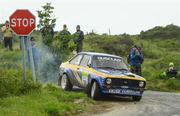 17 June 2022: Daniel McKenna and Andrew Grennan in their Ford Escort Mk2 during the Joule Donegal International Rally at Letterkenny in Donegal. Photo by Philip Fitzpatrick/Sportsfile