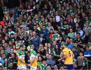 17 June 2022; Supporters during the Electric Ireland GAA Hurling All-Ireland Minor Championship Semi-Final match between Offaly and Clare at FBD Semple Stadium in Thurles, Tipperary. Photo by Piaras Ó Mídheach/Sportsfile