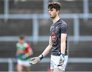 12 June 2022; Kildare goalkeeper Fintan Quinn during the Electric Ireland GAA Football All-Ireland Minor Championship Quarter-Final match between Mayo and Kildare at O'Connor Park in Tullamore, Offaly. Photo by Piaras Ó Mídheach/Sportsfile