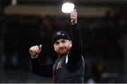 17 June 2022; Suspended Dundalk head coach Stephen O'Donnell celebrates after his side's victory in the SSE Airtricity League Premier Division match between Dundalk and Shamrock Rovers at Oriel Park in Dundalk, Louth. Photo by Ben McShane/Sportsfile