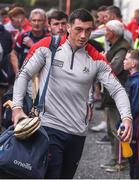 18 June 2022; Sean O’Donoghue of Cork arrives ahead of the GAA Hurling All-Ireland Senior Championship Quarter-Final match between Galway and Cork at the FBD Semple Stadium in Thurles, Tipperary. Photo by Daire Brennan/Sportsfile