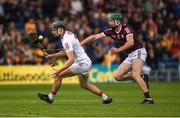 18 June 2022; Mark Coleman of Cork in action against Cathal Mannion of Galway during the GAA Hurling All-Ireland Senior Championship Quarter-Final match between Galway and Cork at the FBD Semple Stadium in Thurles, Tipperary. Photo by Daire Brennan/Sportsfile