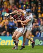 18 June 2022; Conor Whelan of Galway is tackled by Sean O’Donoghue of Cork during the GAA Hurling All-Ireland Senior Championship Quarter-Final match between Galway and Cork at the FBD Semple Stadium in Thurles, Tipperary. Photo by Ray McManus/Sportsfile