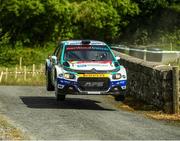18 June 2022; Matt Edwards and David Moynihan in their VW Polo GTI R5 compete during day two of the Joule Donegal International Rally at Letterkenny in Donegal. Photo by Philip Fitzpatrick/Sportsfile