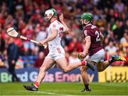 18 June 2022; Shane Kingston of Cork celebrates after scoring his side's first goal during the GAA Hurling All-Ireland Senior Championship Quarter-Final match between Galway and Cork at the FBD Semple Stadium in Thurles, Tipperary. Photo by Daire Brennan/Sportsfile