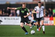 17 June 2022; Sean Hoare of Shamrock Rovers and Daniel Kelly of Dundalk during the SSE Airtricity League Premier Division match between Dundalk and Shamrock Rovers at Oriel Park in Dundalk, Louth. Photo by Ben McShane/Sportsfile