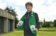 25 June 2022; Cian Egan Tormey stands for a portrait during a Republic of Ireland Refugee Team meet and greet at FAI Headquarters in Abbotstown, Dublin. Photo by Sam Barnes/Sportsfile