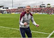 18 June 2022; Galway manager Henry Shefflin celebrates after the GAA Hurling All-Ireland Senior Championship Quarter-Final match between Galway and Cork at the FBD Semple Stadium in Thurles, Tipperary. Photo by Daire Brennan/Sportsfile