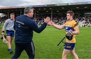 18 June 2022; Wexford manager Darragh Egan with Tony Kelly of Clare after the GAA Hurling All-Ireland Senior Championship Quarter-Final match between Clare and Wexford at the FBD Semple Stadium in Thurles, Tipperary. Photo by Ray McManus/Sportsfile