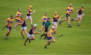 18 June 2022; Ryan Taylor of Clare in action against Conor Devitt of Wexford during the GAA Hurling All-Ireland Senior Championship Quarter-Final match between Clare and Wexford at the FBD Semple Stadium in Thurles, Tipperary. Photo by Daire Brennan/Sportsfile