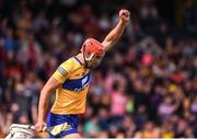 18 June 2022; Peter Duggan of Clare celebrates his side's first goal during the GAA Hurling All-Ireland Senior Championship Quarter-Final match between Clare and Wexford at the FBD Semple Stadium in Thurles, Tipperary. Photo by Daire Brennan/Sportsfile