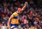 18 June 2022; Peter Duggan of Clare celebrates his side's first goal during the GAA Hurling All-Ireland Senior Championship Quarter-Final match between Clare and Wexford at the FBD Semple Stadium in Thurles, Tipperary. Photo by Daire Brennan/Sportsfile
