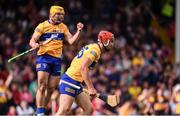 18 June 2022; Peter Duggan, right, and Mark Rodgers of Clare celebrate his side's first goal during the GAA Hurling All-Ireland Senior Championship Quarter-Final match between Clare and Wexford at the FBD Semple Stadium in Thurles, Tipperary. Photo by Daire Brennan/Sportsfile