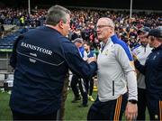 18 June 2022; Clare manager Brian Lohan and Wexford manager Darragh Egan the GAA Hurling All-Ireland Senior Championship Quarter-Final match between Clare and Wexford at the FBD Semple Stadium in Thurles, Tipperary. Photo by Ray McManus/Sportsfile
