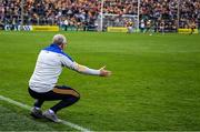 18 June 2022; Clare manager Brian Lohan in the last minutes of the GAA Hurling All-Ireland Senior Championship Quarter-Final match between Clare and Wexford at the FBD Semple Stadium in Thurles, Tipperary. Photo by Ray McManus/Sportsfile