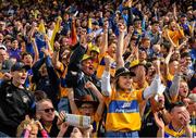18 June 2022; Clare supporters, in the 34,640 attendance, during the last minutes of the GAA Hurling All-Ireland Senior Championship Quarter-Final match between Clare and Wexford at the FBD Semple Stadium in Thurles, Tipperary. Photo by Ray McManus/Sportsfile