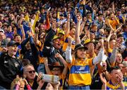 18 June 2022; Clare supporters, in the 34,640 attendance, during the last minutes of the GAA Hurling All-Ireland Senior Championship Quarter-Final match between Clare and Wexford at the FBD Semple Stadium in Thurles, Tipperary. Photo by Ray McManus/Sportsfile