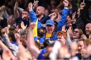 18 June 2022; Clare supporters celebrate their side's first goal during the GAA Hurling All-Ireland Senior Championship Quarter-Final match between Clare and Wexford at the FBD Semple Stadium in Thurles, Tipperary. Photo by Daire Brennan/Sportsfile