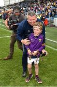 18 June 2022; Wexford manager Darragh Egan with his son Donagh, aged 7, after the GAA Hurling All-Ireland Senior Championship Quarter-Final match between Clare and Wexford at the FBD Semple Stadium in Thurles, Tipperary. Photo by Daire Brennan/Sportsfile