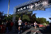 18 June 2022; Eric Casserly crosses the line to finish during the Dunshaughlin 10km Kia Race Series in Dunshaughlin, Co Meath. Photo by David Fitzgerald/Sportsfile