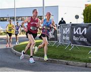 18 June 2022; Michael Harty of East Cork AC, left, and William Mounsel of Clonmel AC during the Dunshaughlin 10km Kia Race Series in Dunshaughlin, Co Meath. Photo by David Fitzgerald/Sportsfile