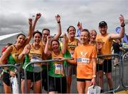 19 June 2022; Ciara Hickey of Brothers Pearse AC with her running team mates after the Irish Life Dublin Race Series – Tallaght 5 Mile at Tallaght in Dublin. Photo by David Fitzgerald/Sportsfile