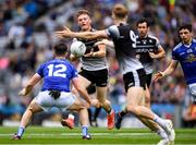 19 June 2022; Alan Reilly of Sligo passes the ball to team mate Pat Spillane during the Tailteann Cup Semi-Final match between Sligo and Cavan at Croke Park in Dublin. Photo by Ray McManus/Sportsfile