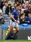 19 June 2022; Killian Brady of Cavan celebrates after scoring a point for his side during the Tailteann Cup Semi-Final match between Sligo and Cavan at Croke Park in Dublin. Photo by George Tewkesbury/Sportsfile
