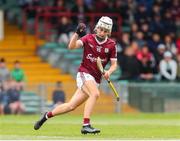 19 June 2022; Conor Dolphin of Galway celebrates after scoring his side's second goal during the Electric Ireland GAA Hurling All-Ireland Minor Championship Semi-Final match between Tipperary and Galway at the LIT Gaelic Grounds in Limerick. Photo by Michael P Ryan/Sportsfile